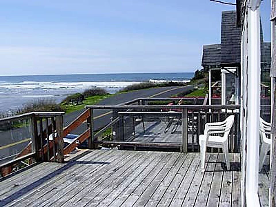 The view from the deck - perfect for whale watching.
