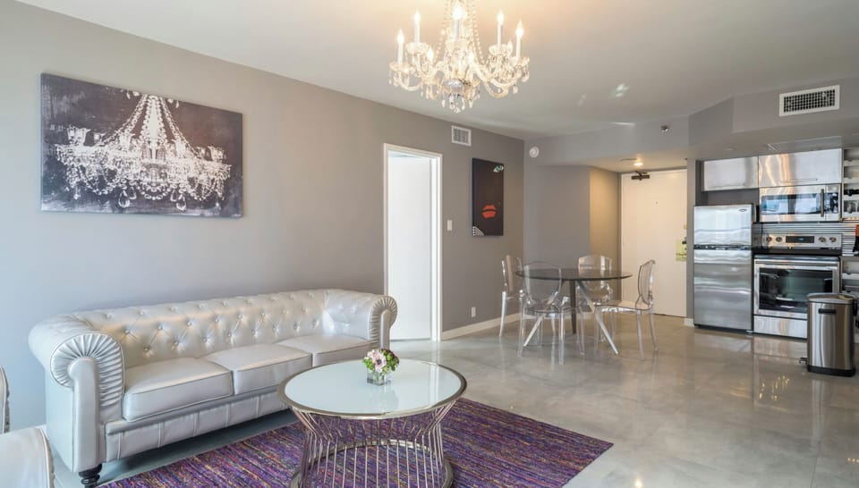Elegant living and dining area 