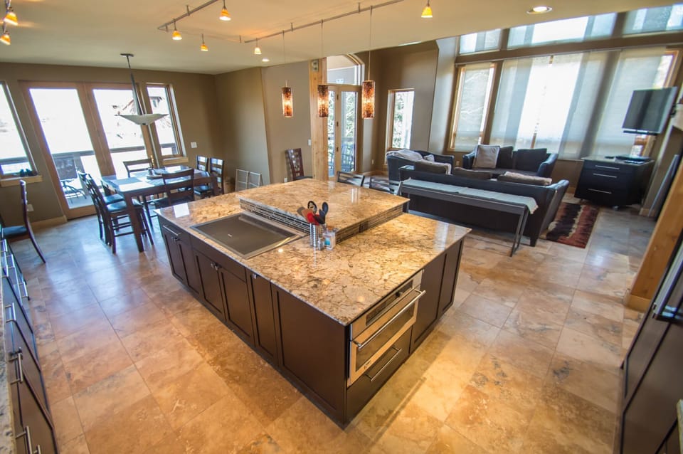 Kitchen w large island for gathering