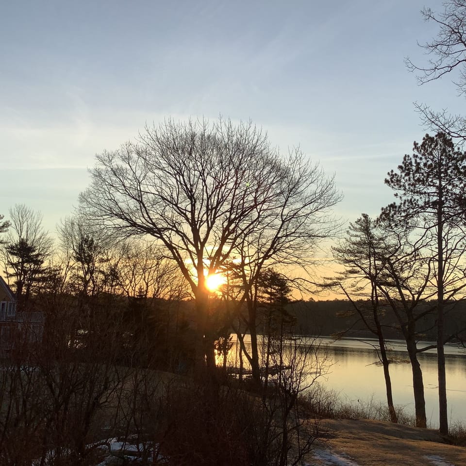 Sunrise on the Harraseeket River.