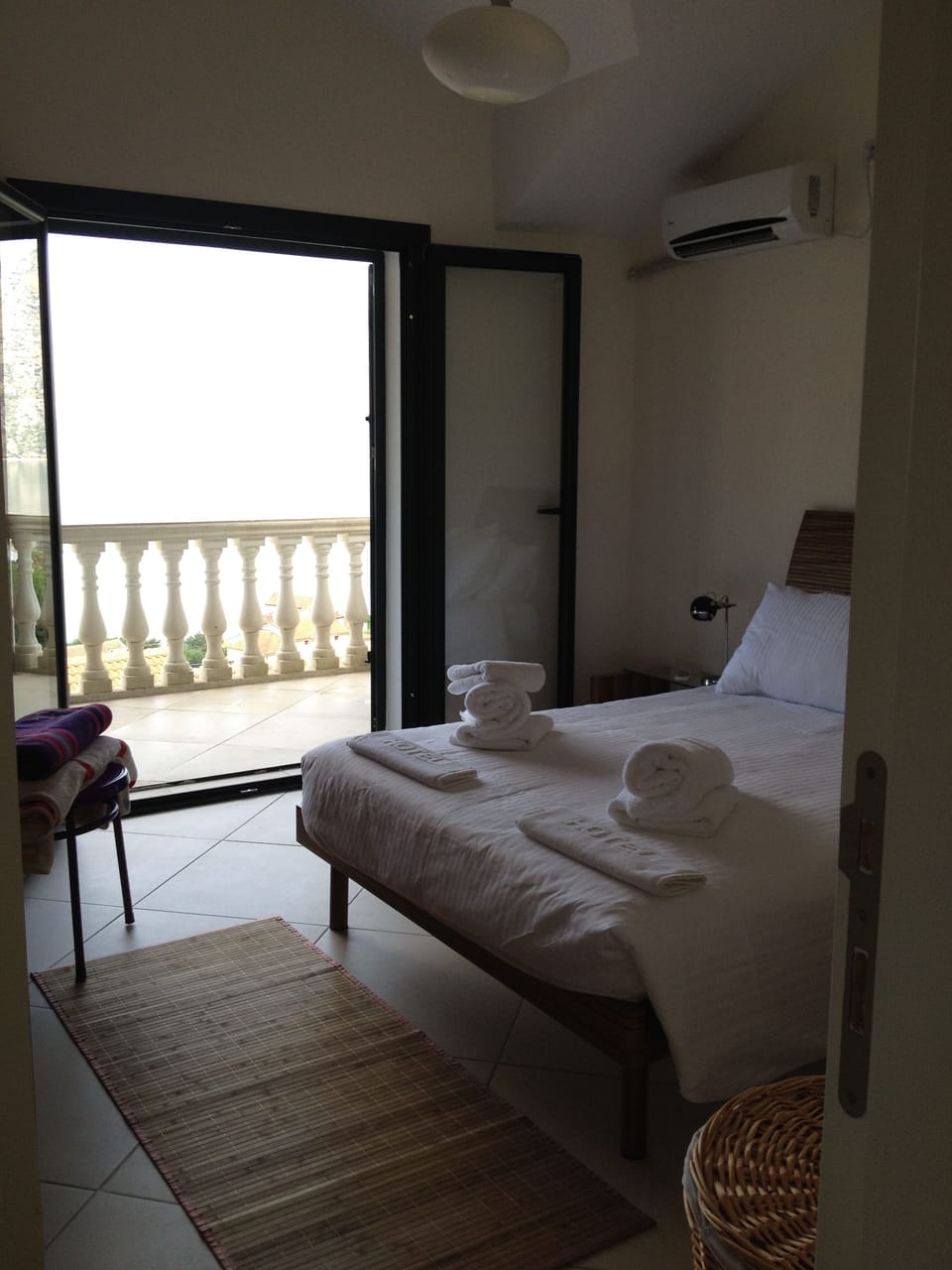 double room with doors to balcony