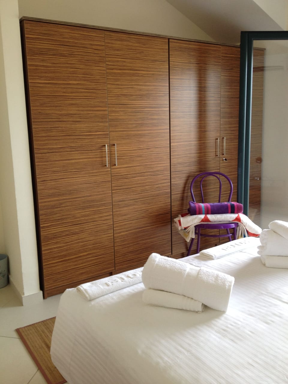 wardrobes in double room