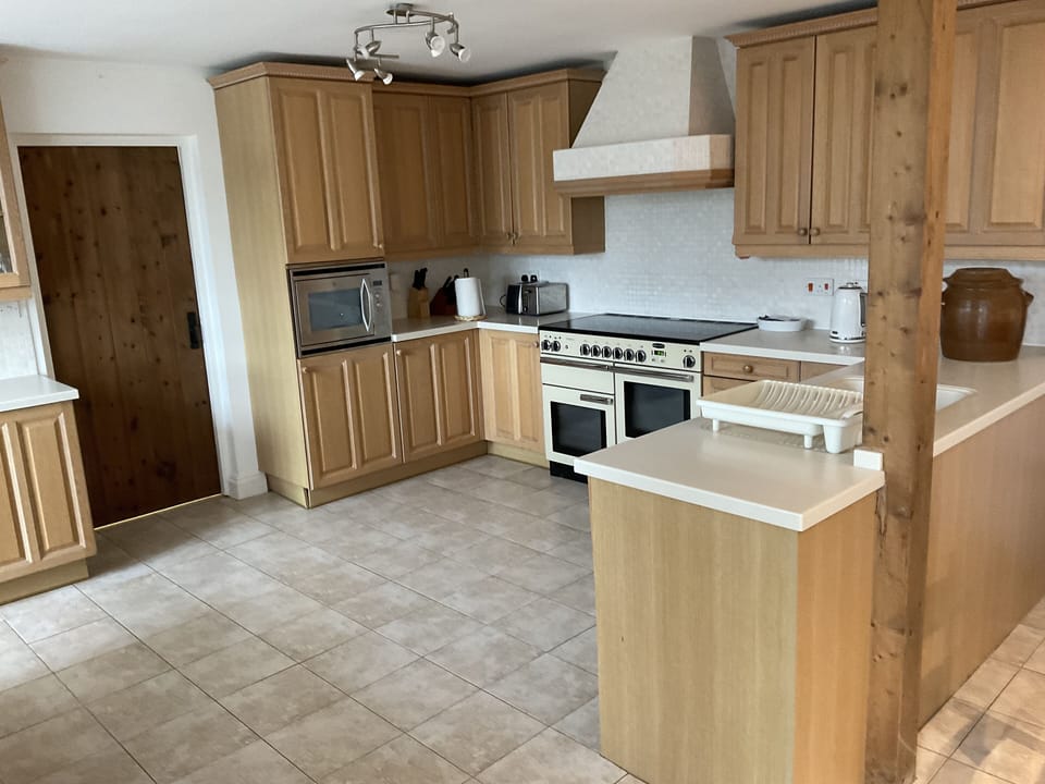 Kitchen area in open plan ground floor