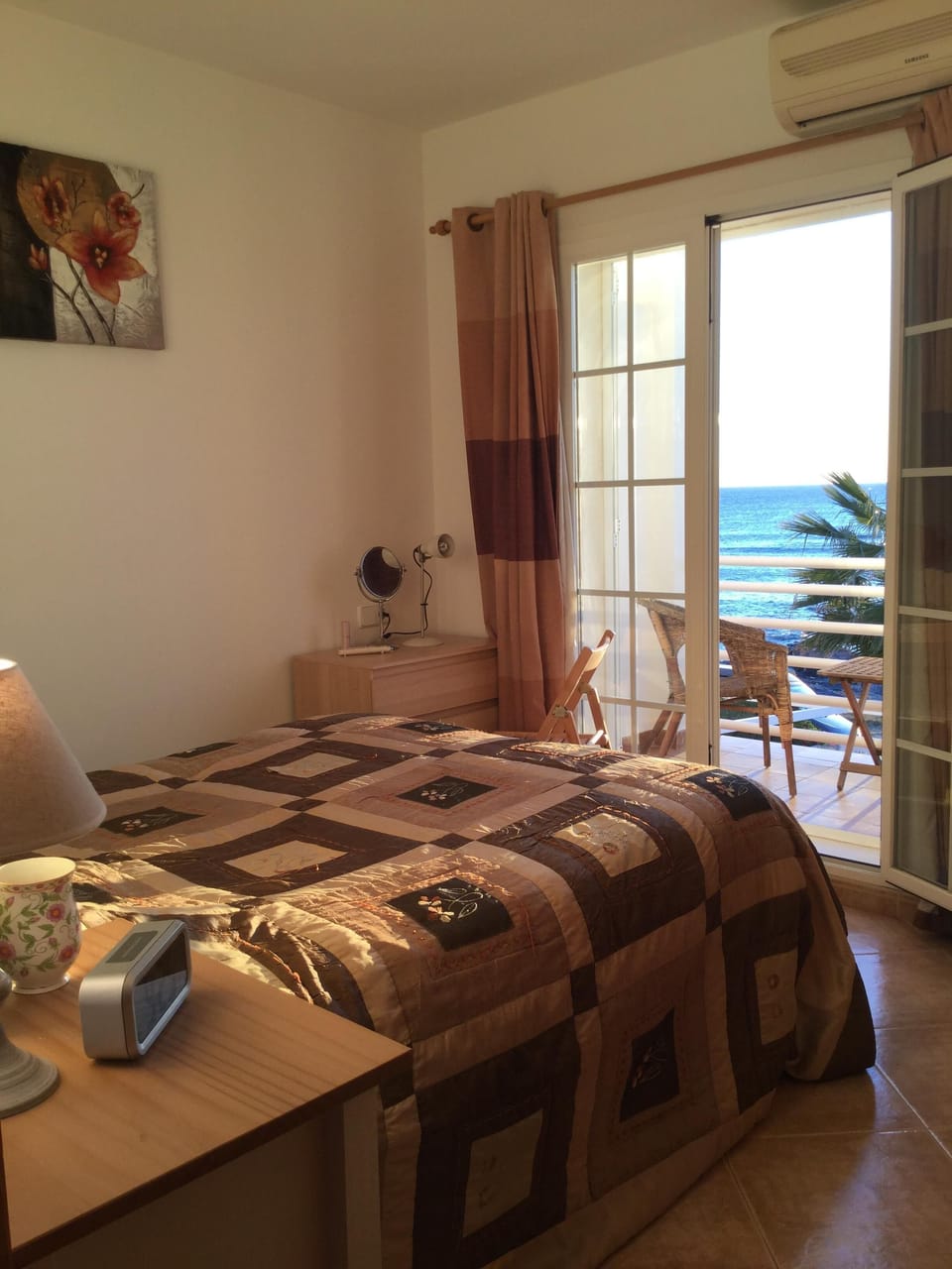 Master bedroom overlooking the sea