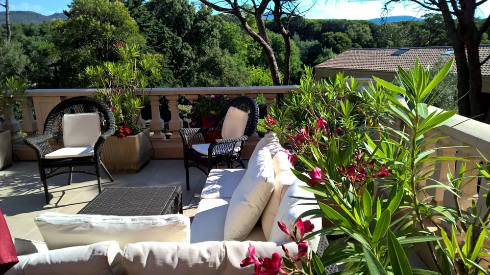 Relaxing on the terrace