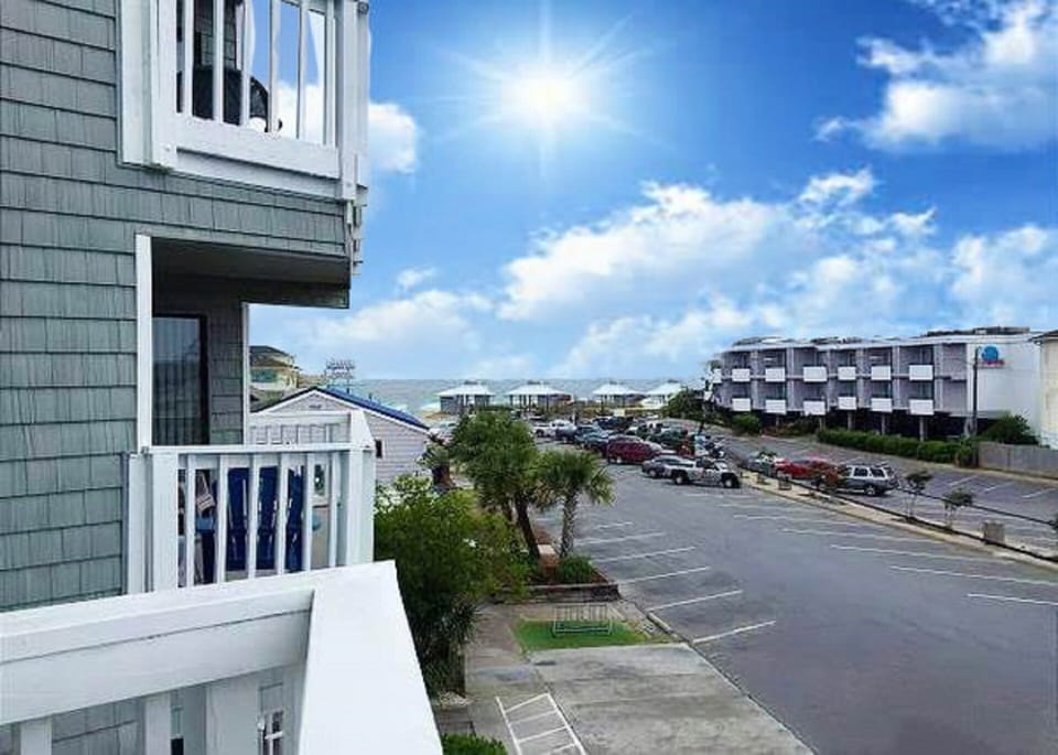 View to ocean from condo balcony