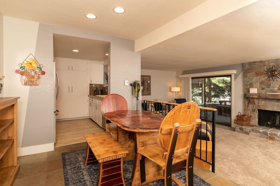 Cool and unique dining room table.