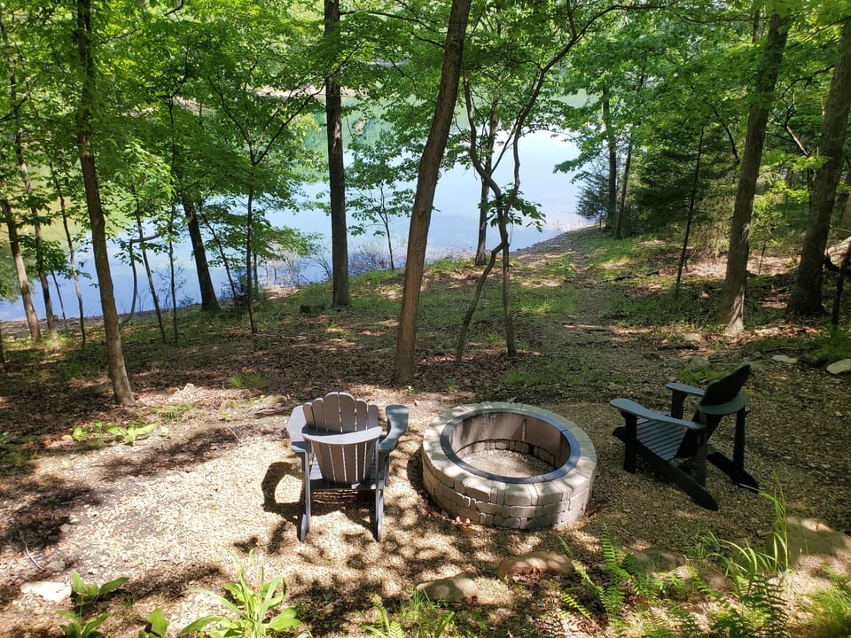 Firepit with lakeview