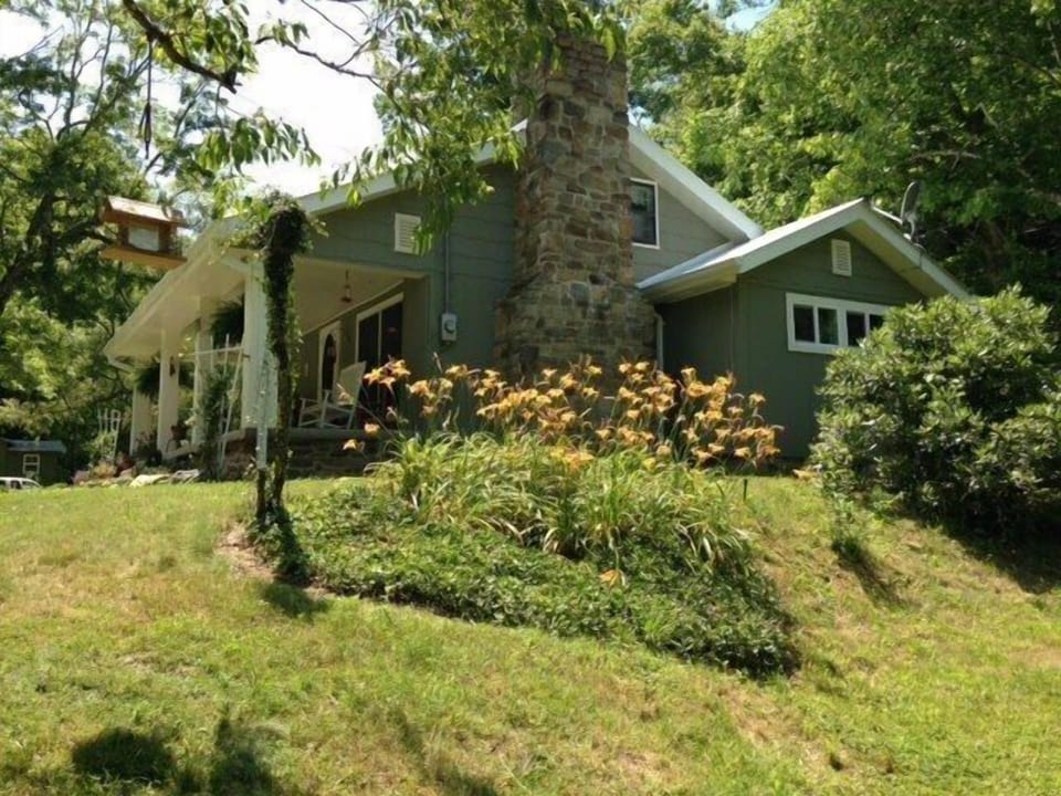 Side view of the cottage during summer