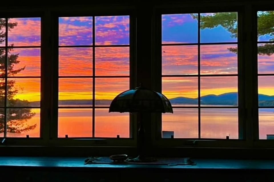 Master Bedroom at sunrise overlooking Acadia
