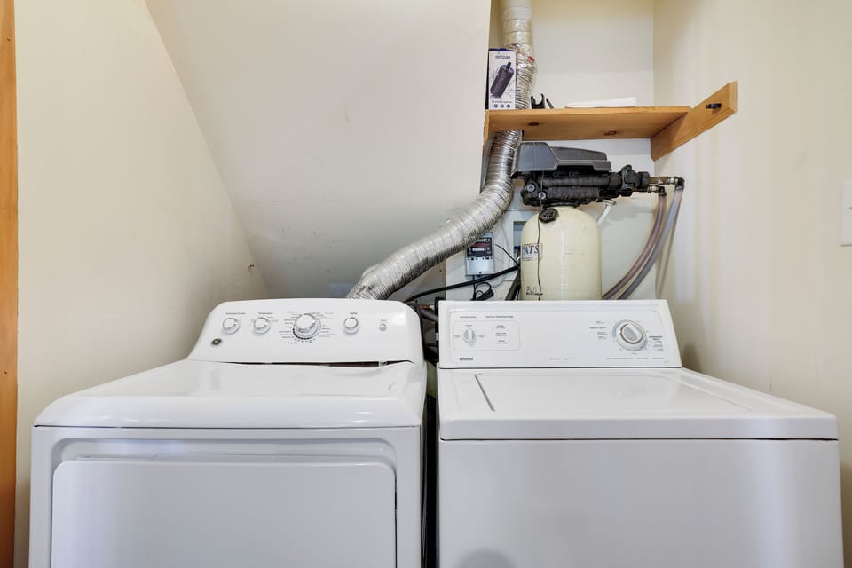 washer and dryer on the first floor