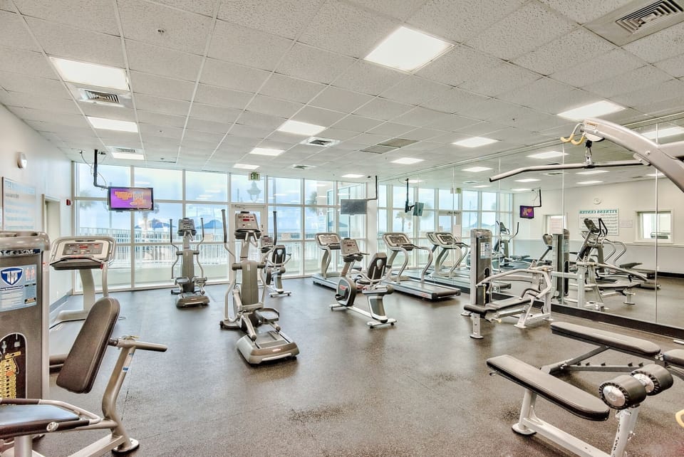 Keep up your routine at the resort fitness center.