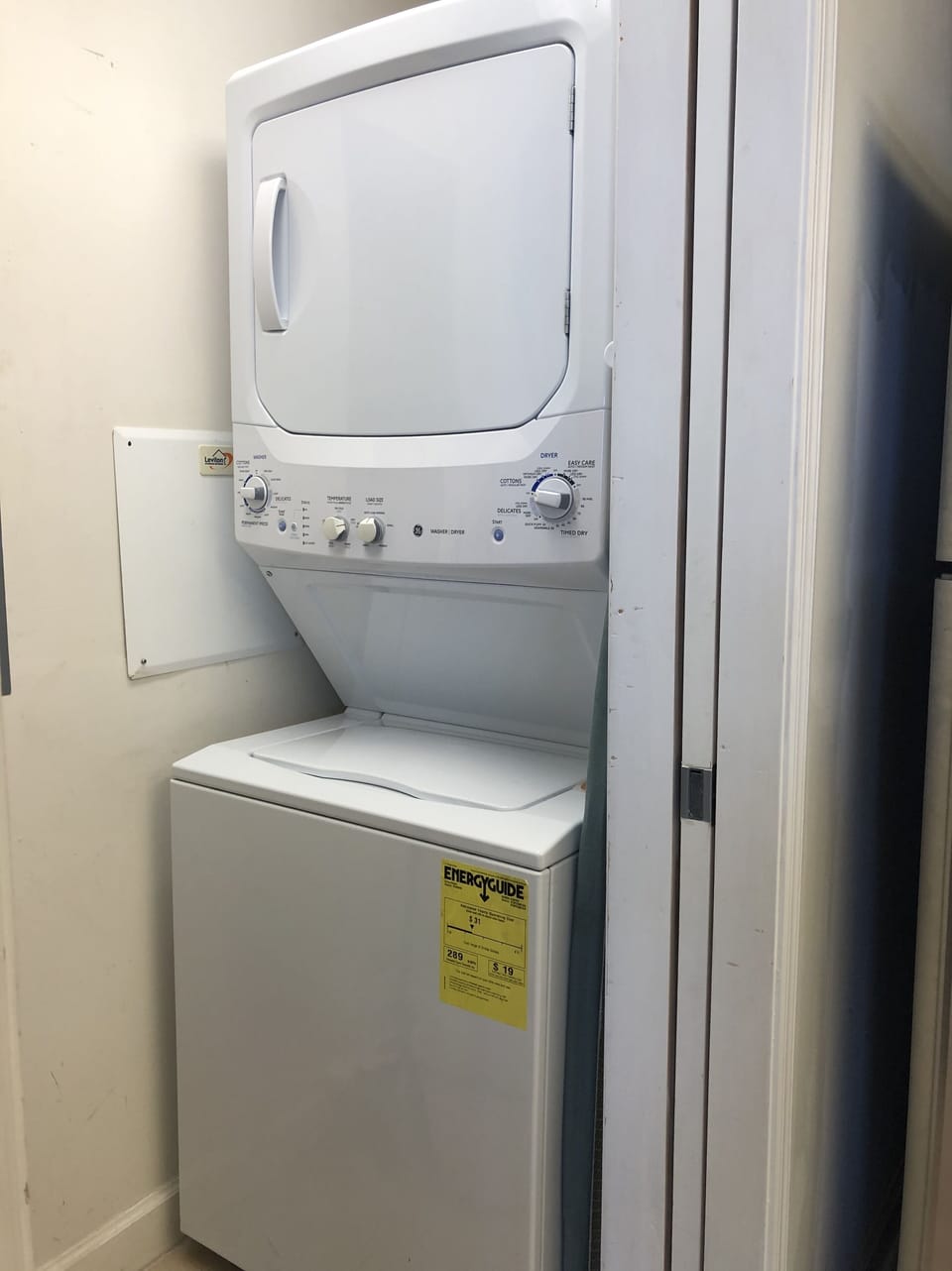 Laundry located by kitchen