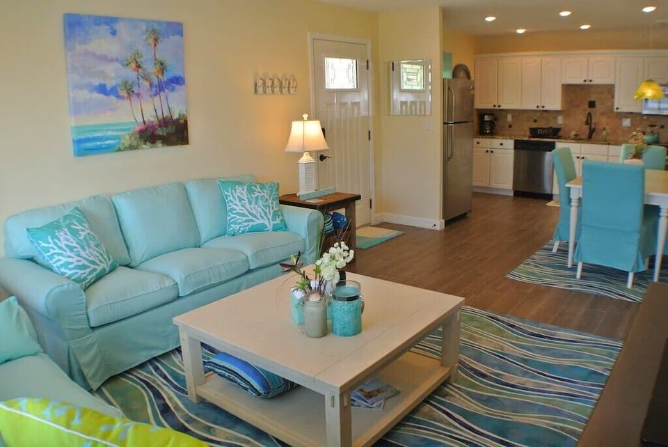 Unit A Living open to Dining and kitchen
