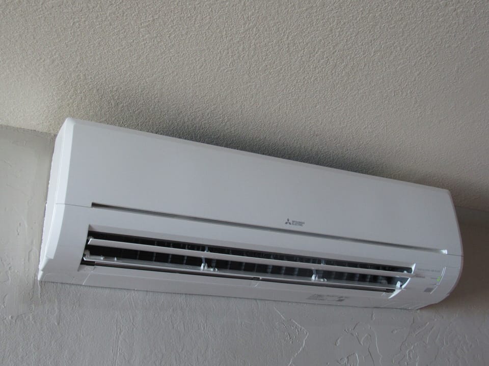 Split A/C system gives every room individual climate control.