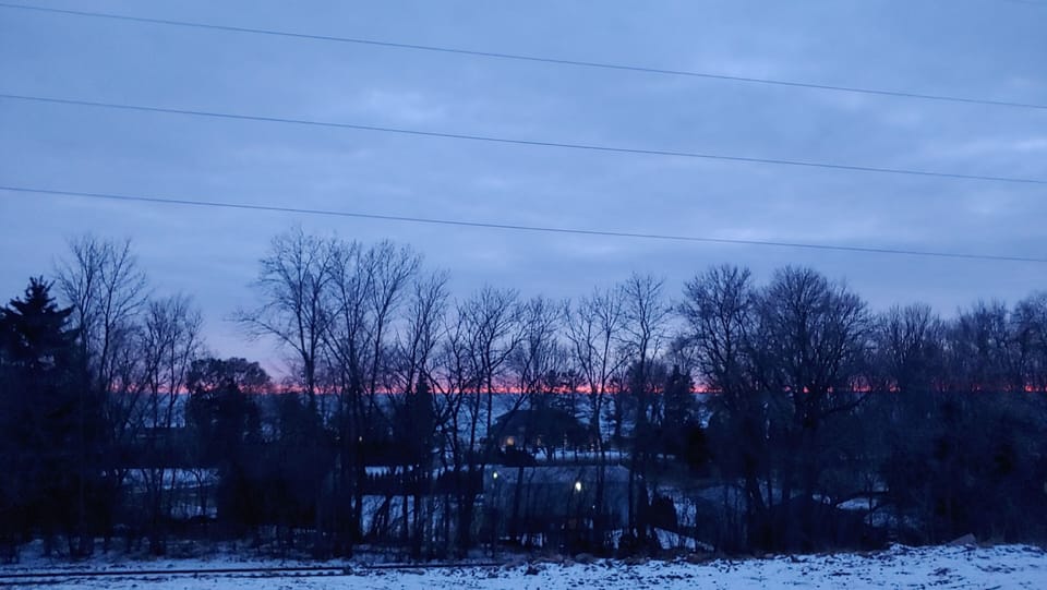 A winter view from the deck...
