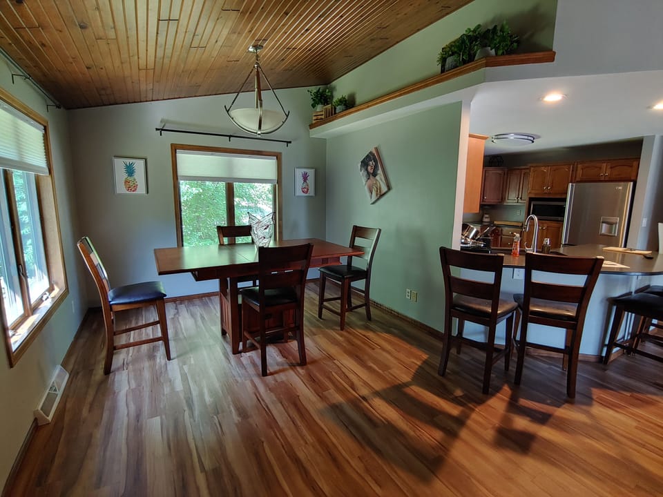 Dining room and part of the kitchen...