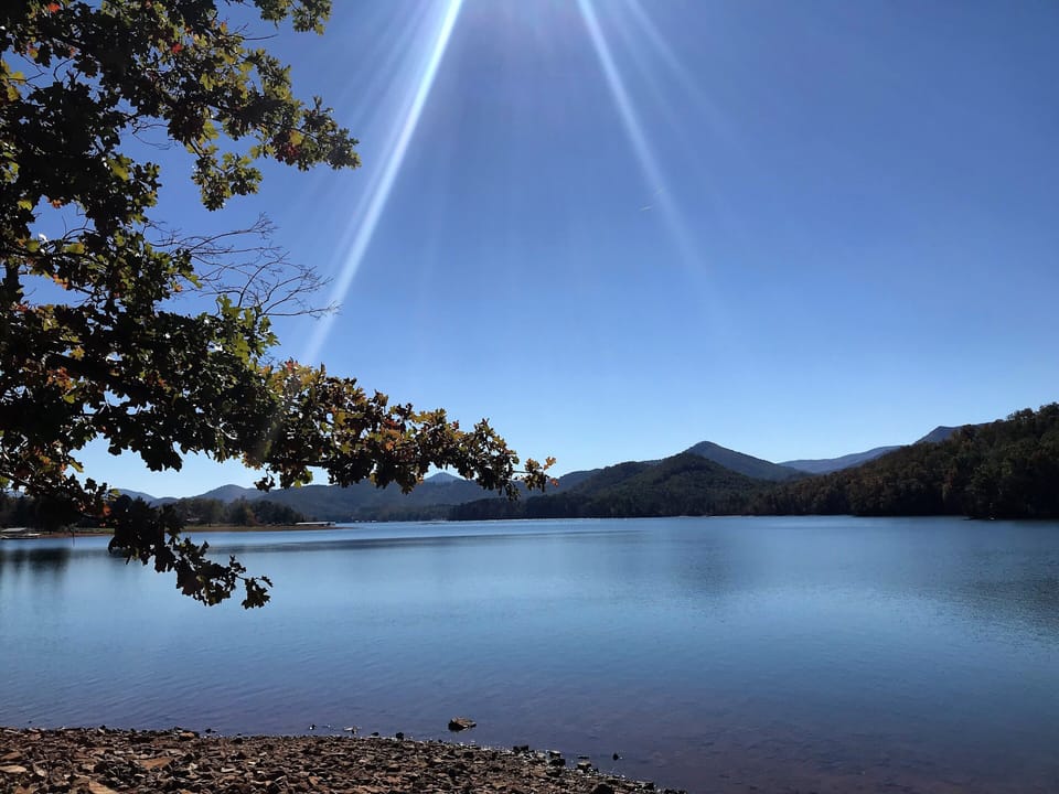 Take a kayak over to this beach, if you are up to it! 