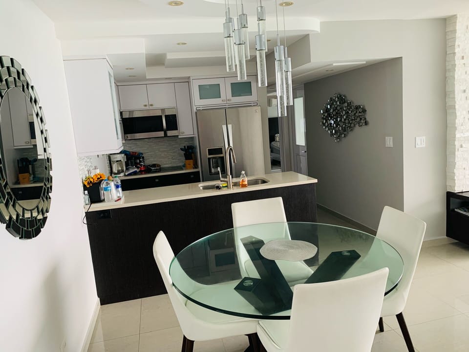 Dining area and kitchen