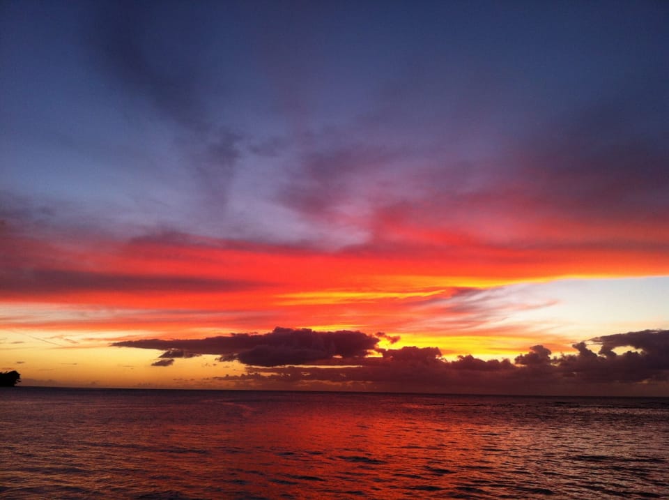 Sunset from Tunnels Beach