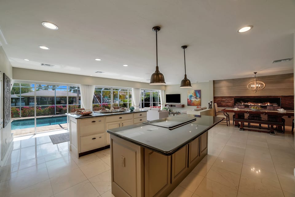 Views from the kitchen make it a pleasure to be in there..