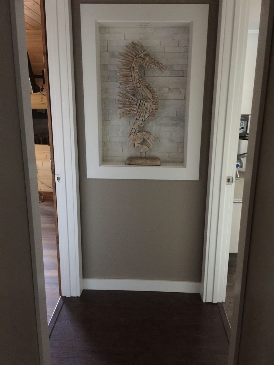 Hallway between bedrooms