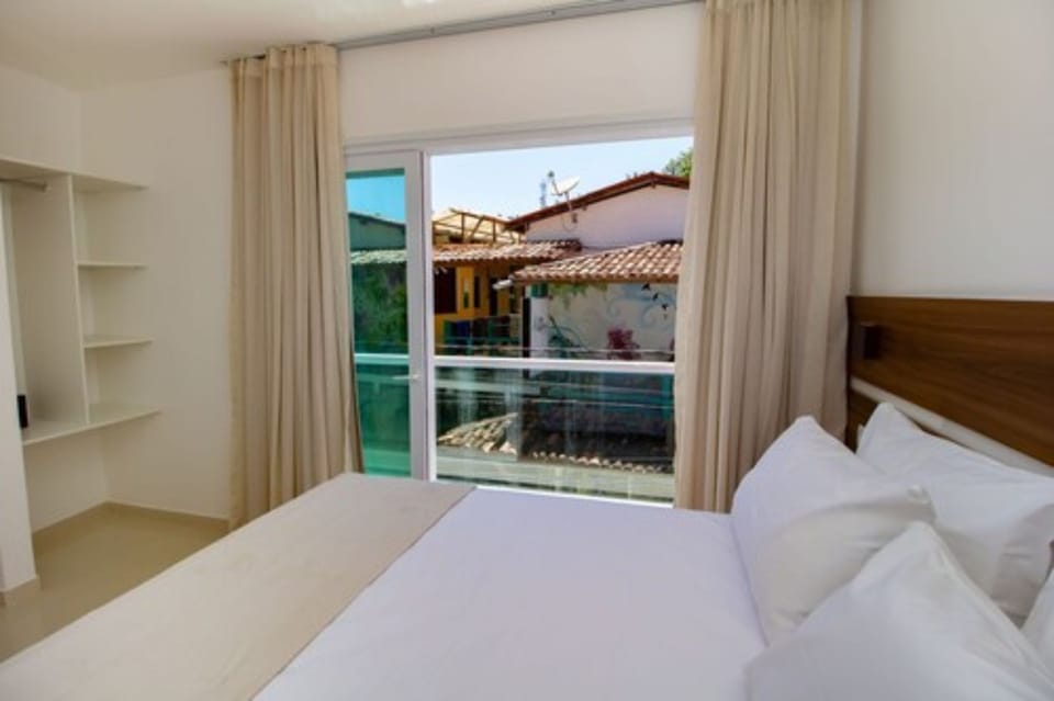 Flat Duplo Luxo com Varanda | Frette Italian sheets, premium bedding, pillowtop beds, in-room safe