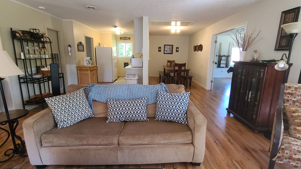 Kitchen and dining from family room