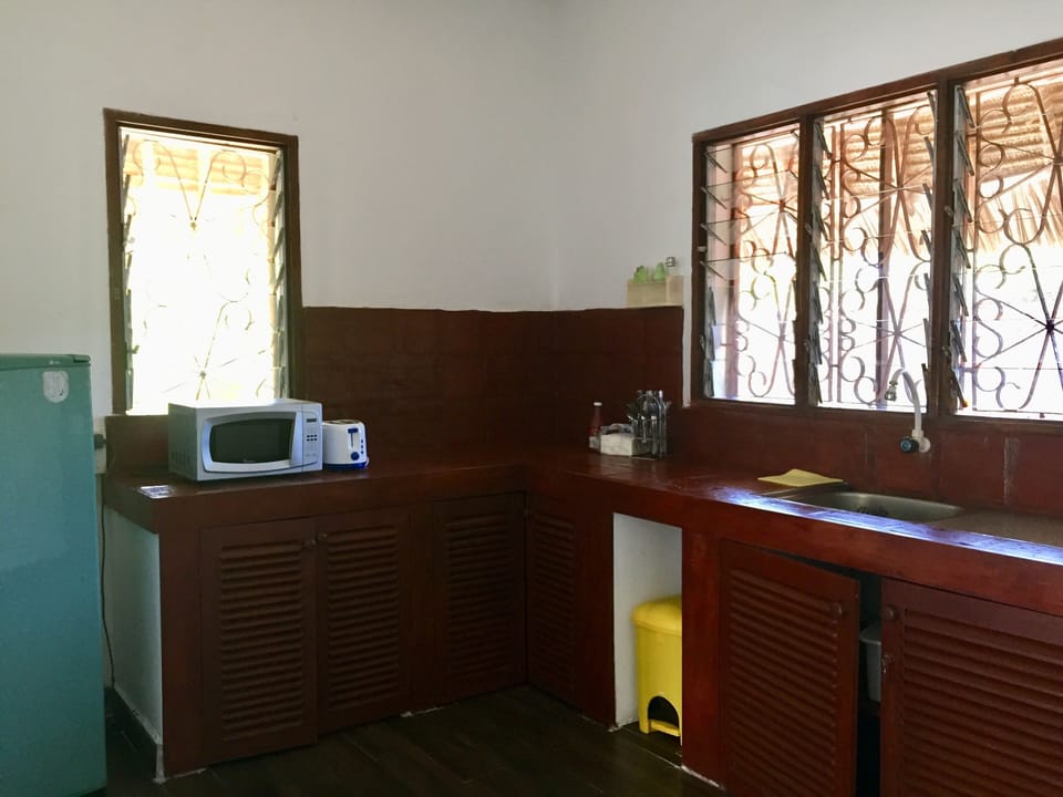 Fully equipped kitchen for your meal...  Chef services can be arranged at a fee.