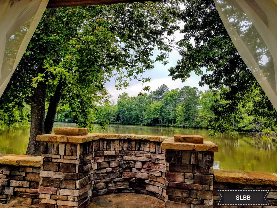 Outdoor wedding area