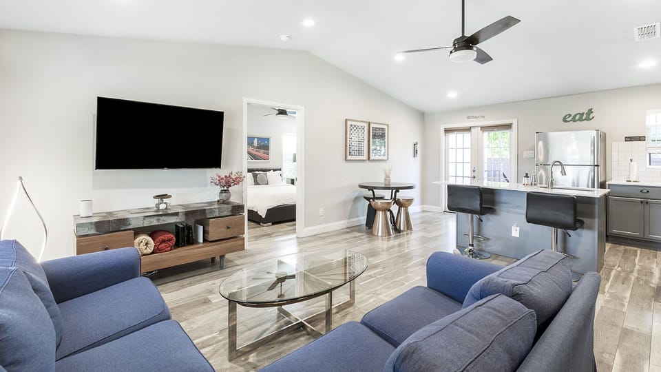 Open concept living room and kitchen