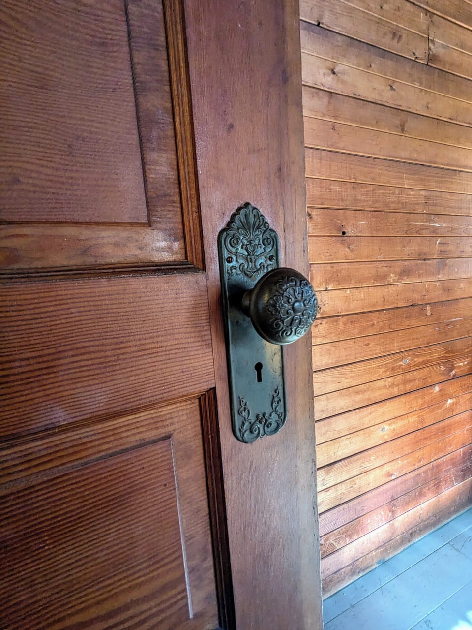 Beautiful detail of king bedroom door knob 