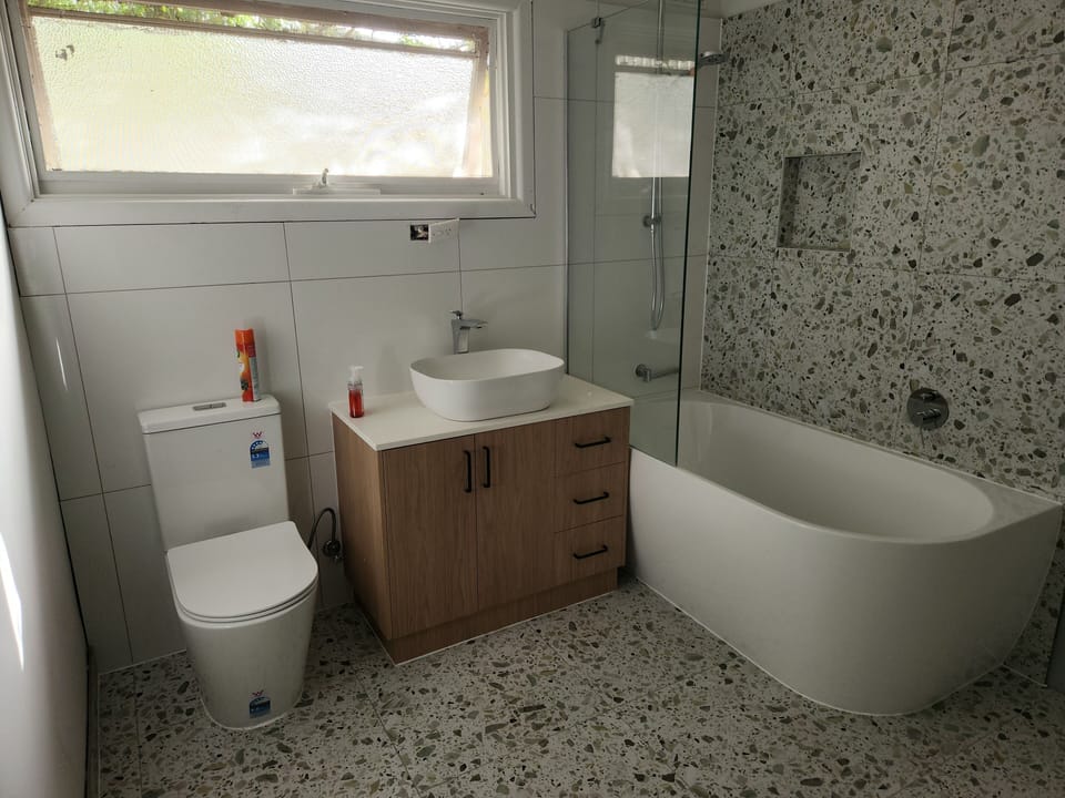Brand new Terrazzo heated bathroom 