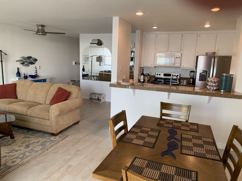 View of Kitchen and Living Room