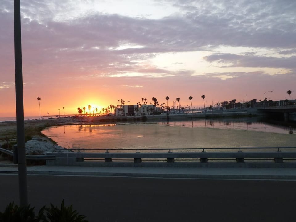 View of sunset from patio