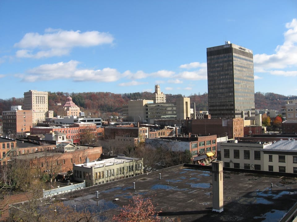 Downtown Asheville, 30 minutes away
