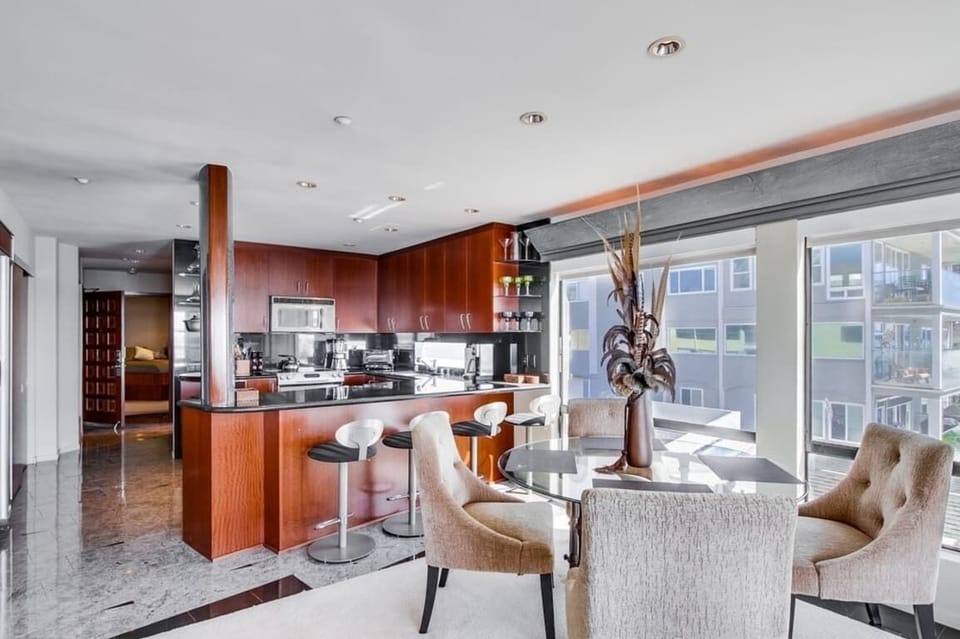 Dining area and kitchen