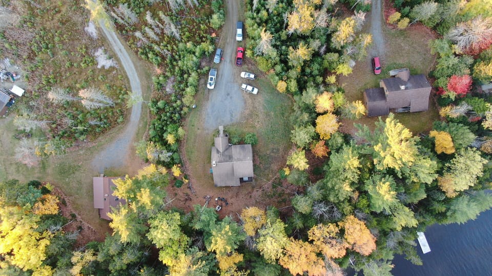 Parking area and property from drone.
