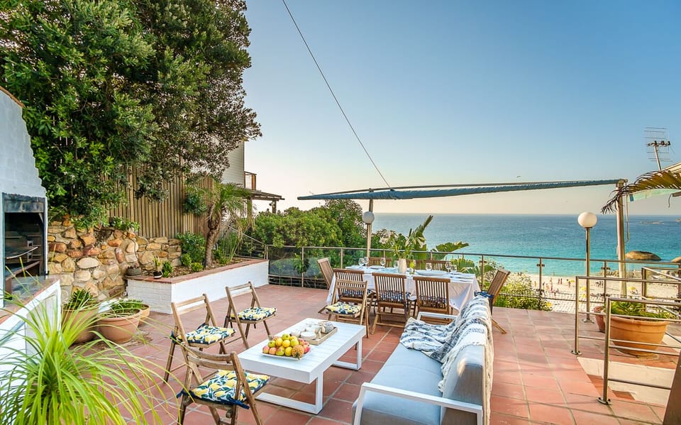 Patio overlooking beach