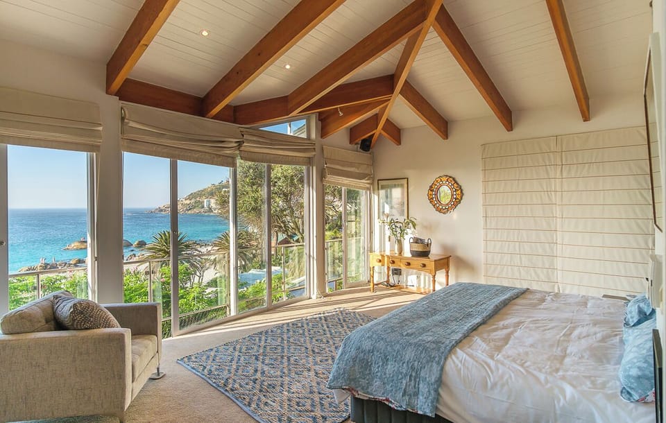 Master bedroom overlooks beach
