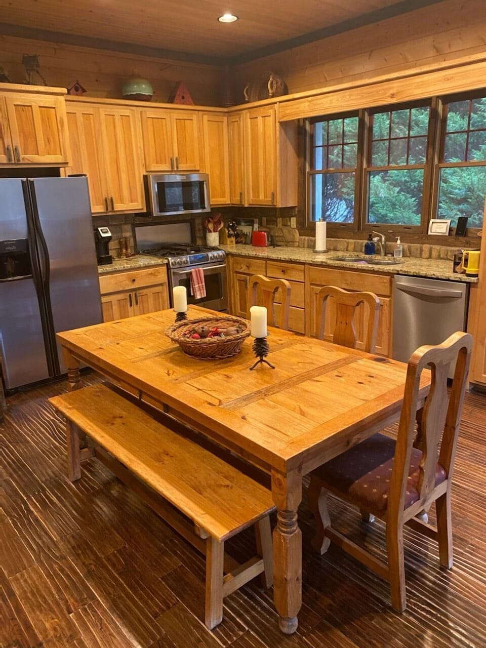 Kitchen open to living room