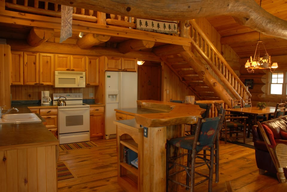 We’ll equip kitchen with bar and two dinning tables 
