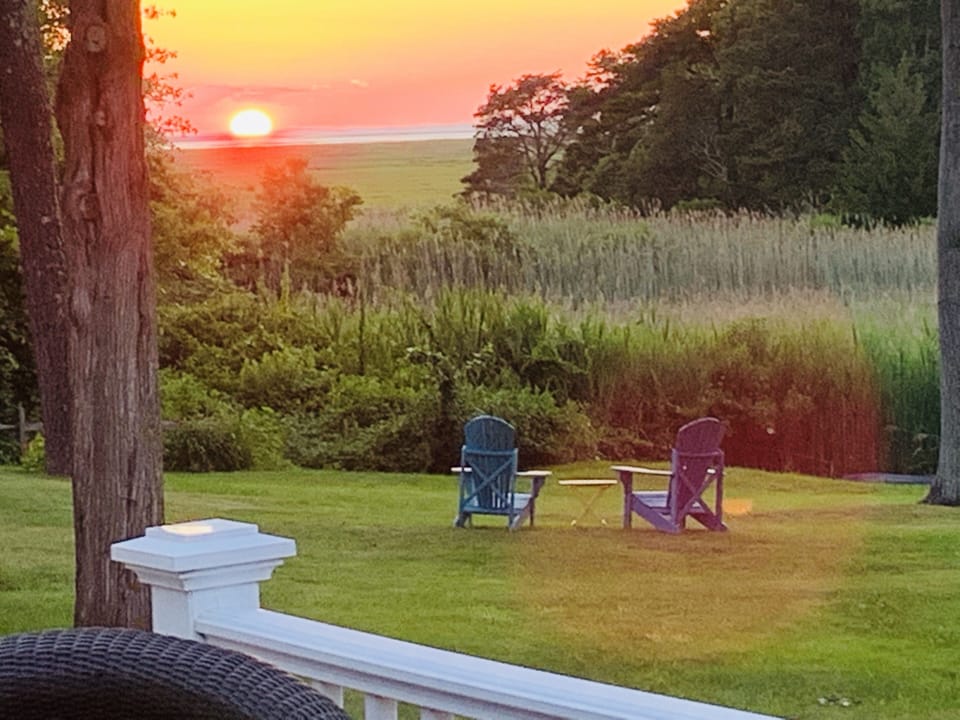View from the deck & kitchen sliders