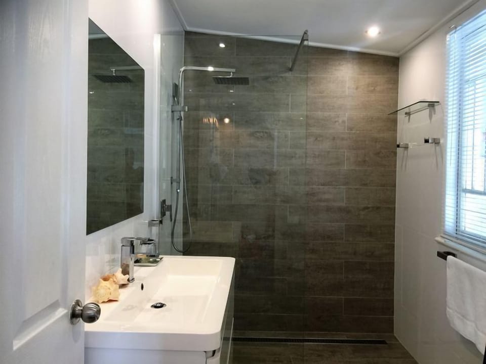 Bathroom - Rain Shower  +  hand held wash hose. 