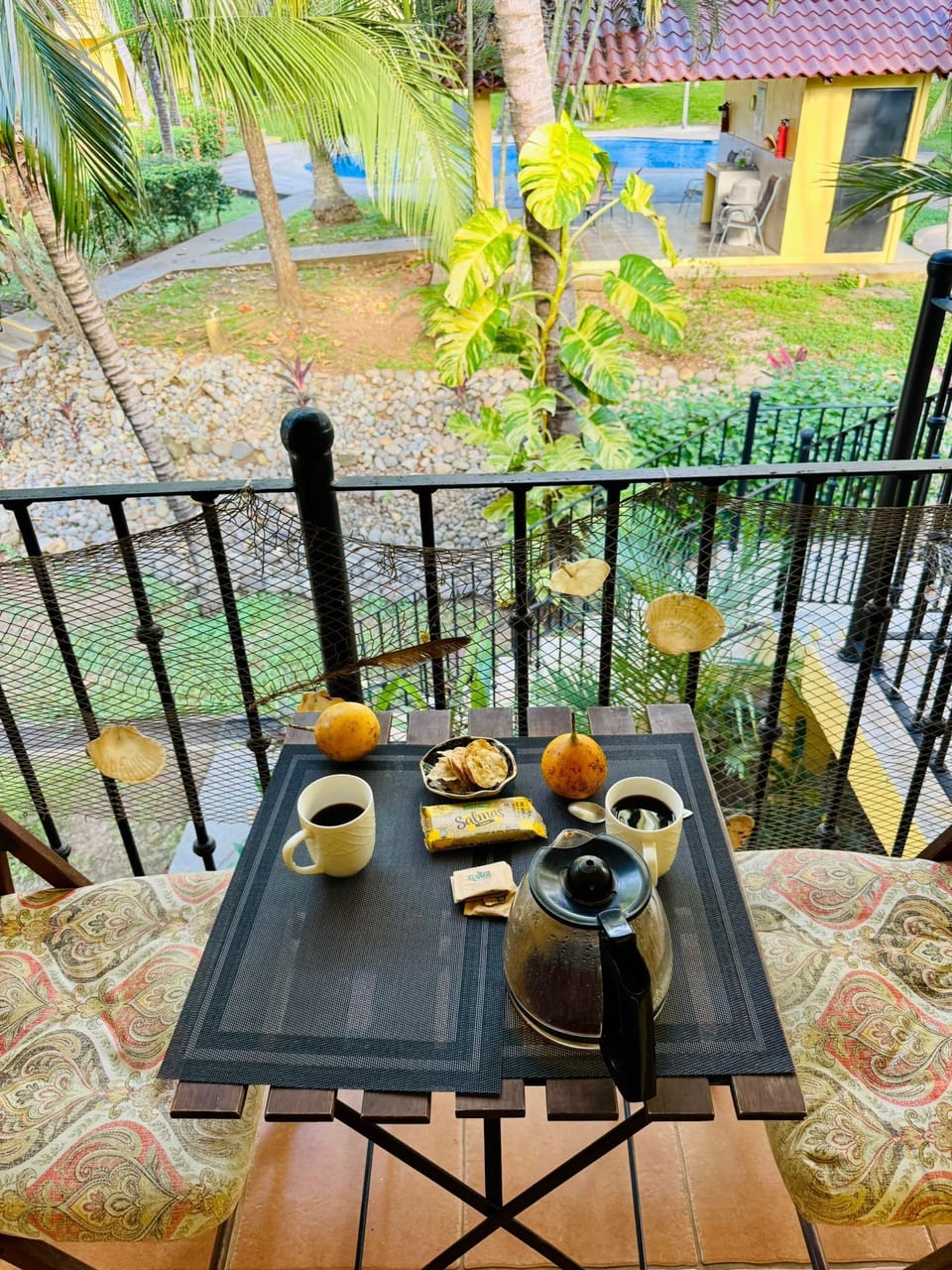 Morning coffee on the balcony