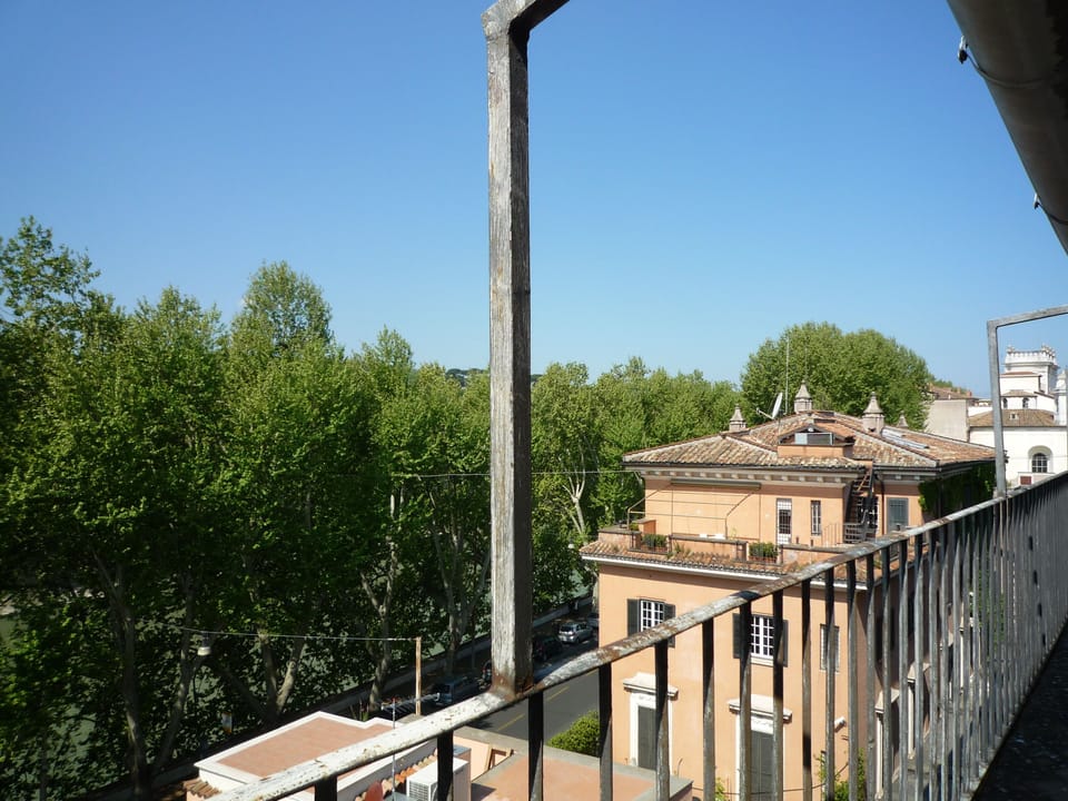 a view from the balcony