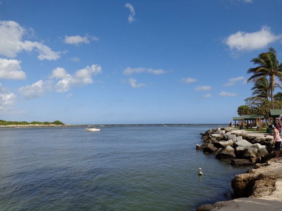 The Inlet from Ft Pierce Harbor leading to the Atlantic Ocean.  Jetty Park 