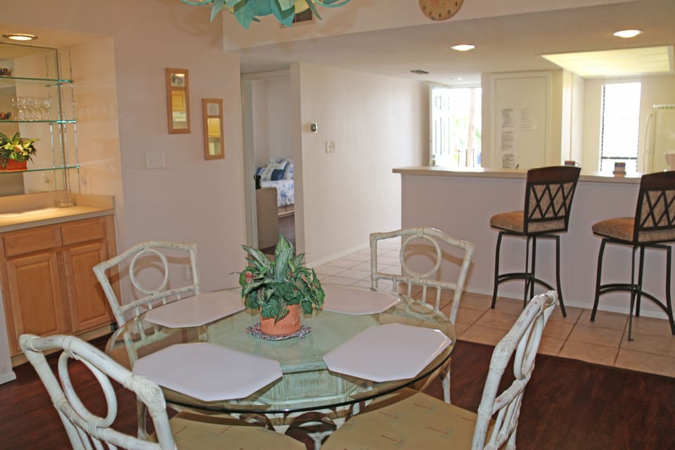 Dining, bar , second bedroom and entrance view