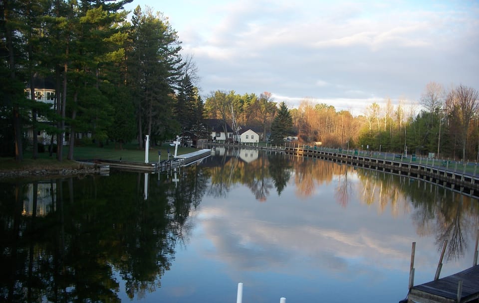 Morning reflections to the west.