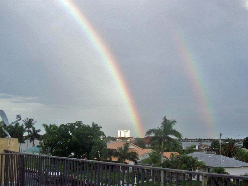 Double Rainbow from roof top deck.